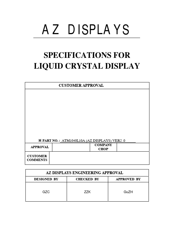 ATM1040L10A Datasheet Preview
