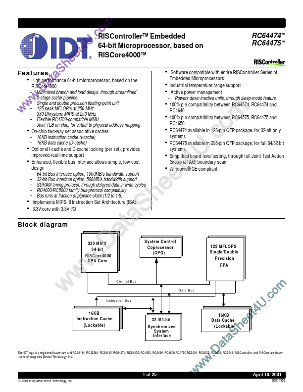 IDT79RC64V475