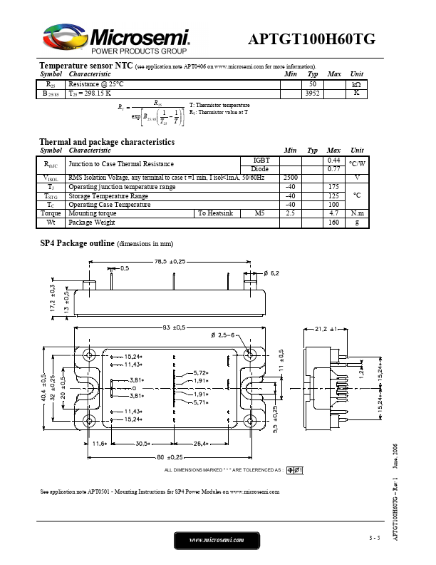 APTGT100H60TG