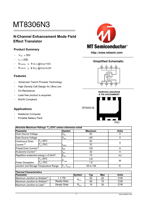 MT8306N3 Datasheet Preview