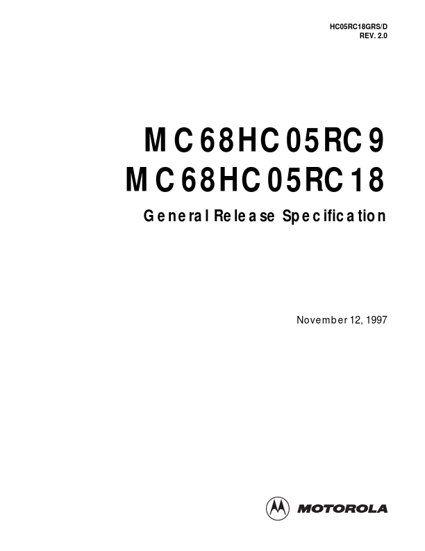 MC68HC05RC18