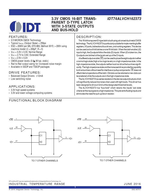 IDT74ALVCH162373