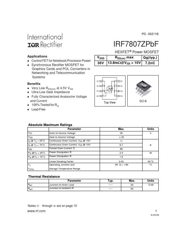 IRF7807ZPBF