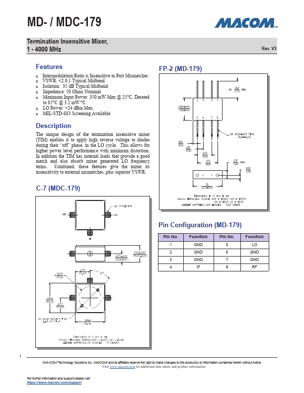 MDC-179 Datasheet Preview