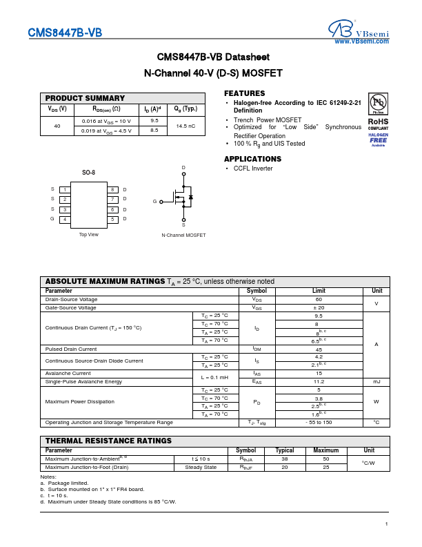 CMS8447B Datasheet Preview