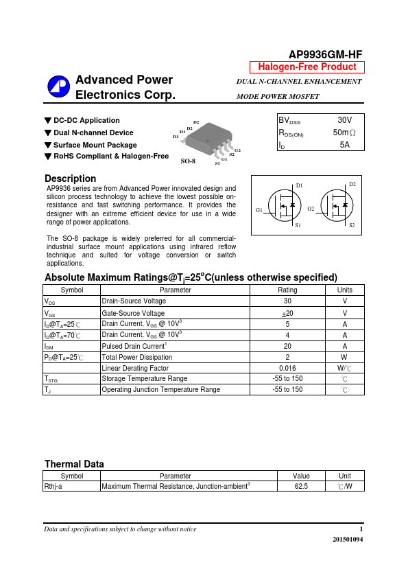 AP9936GM-HF