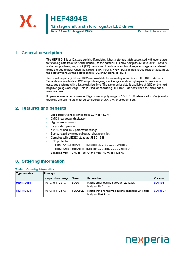 HEF4894B Datasheet Preview