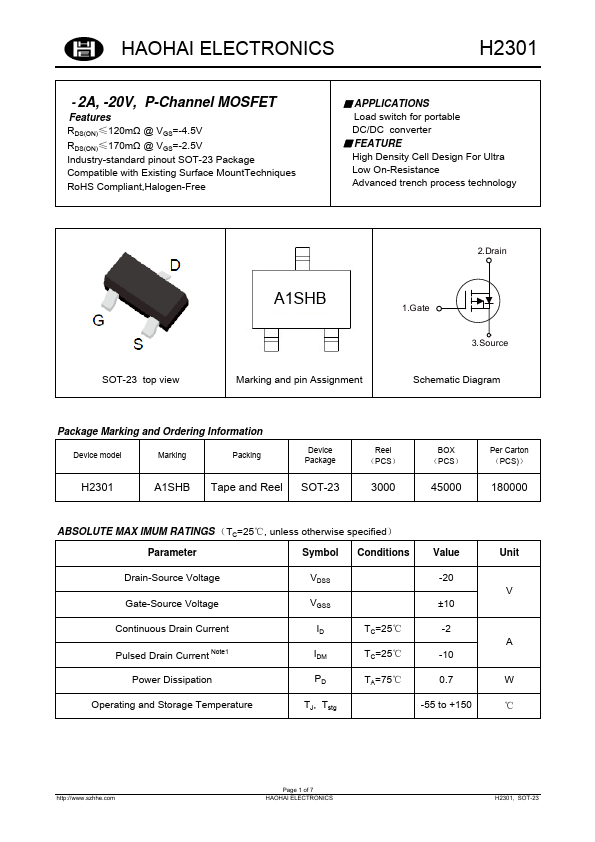 H2301 Datasheet Preview