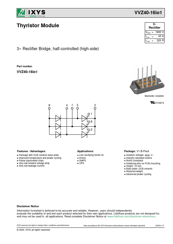 VVZ40-16io1 Datasheet Preview