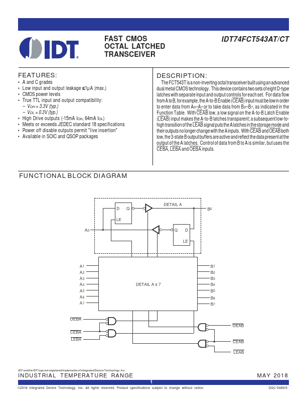 IDT74FCT543AT