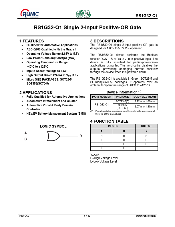 RS1G32-Q1 Datasheet Preview