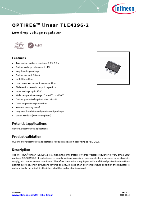 TLE4296-2 Datasheet Preview