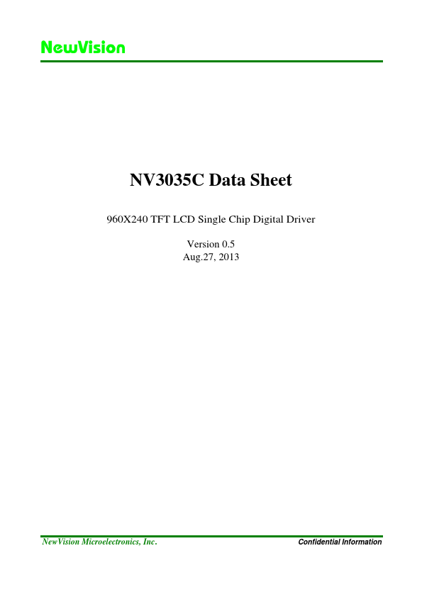 NV3035C Datasheet Preview