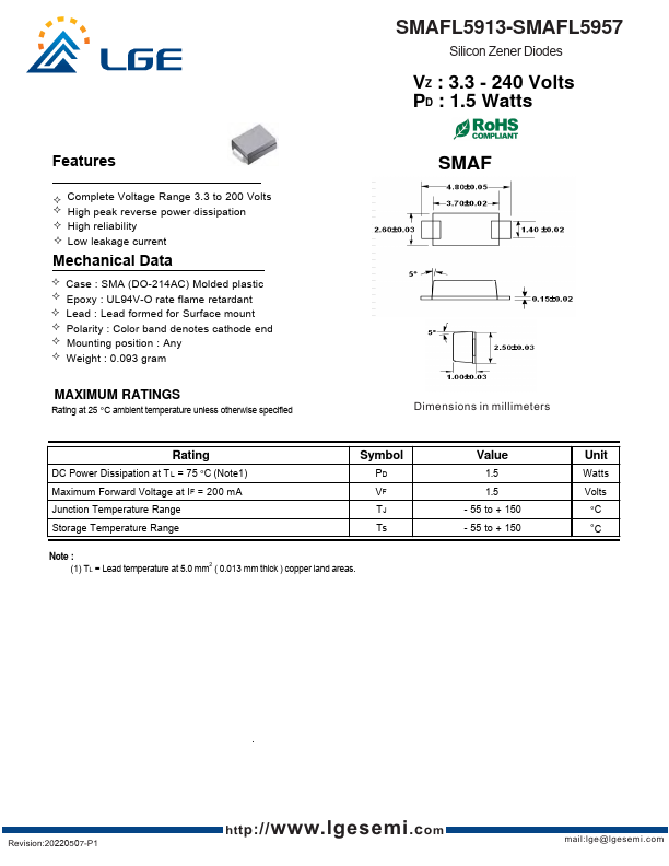SMAFL5930 Datasheet Preview