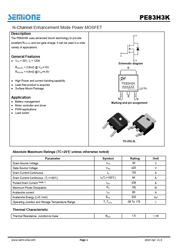PE83H3K Datasheet Preview