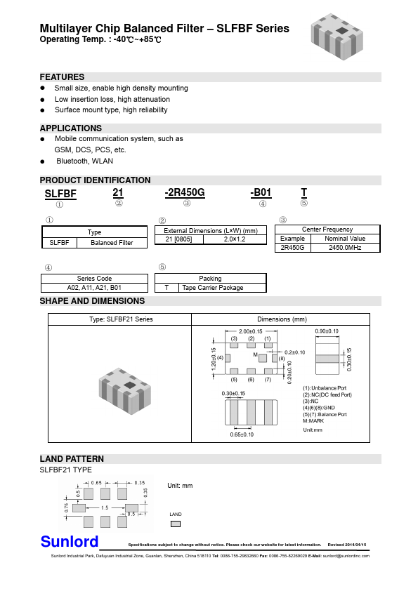 SLFBF21-2R450G-A02TF