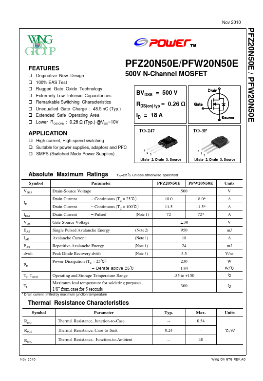 PFZ20N50E