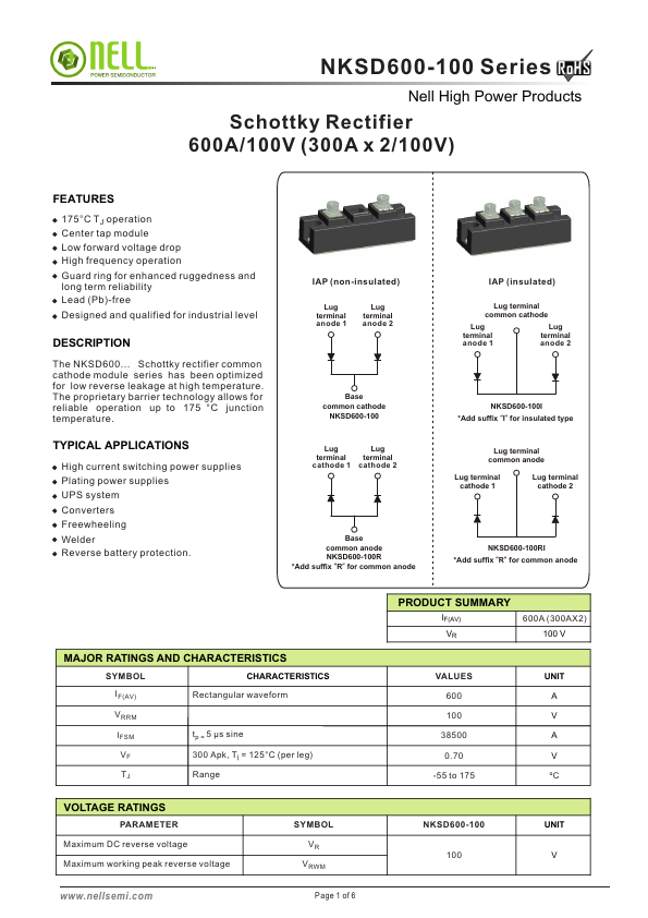 NKSD600-100 Datasheet Preview