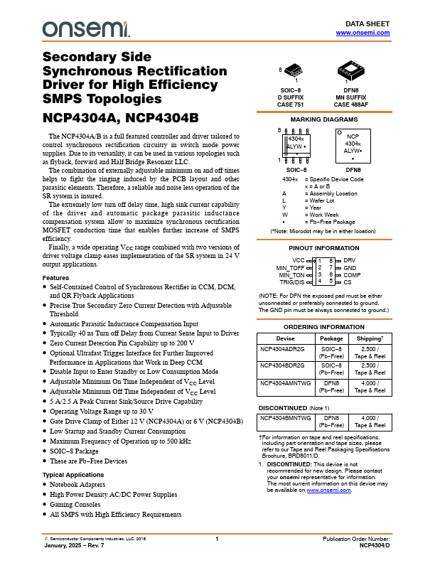 NCP4304B Datasheet Preview