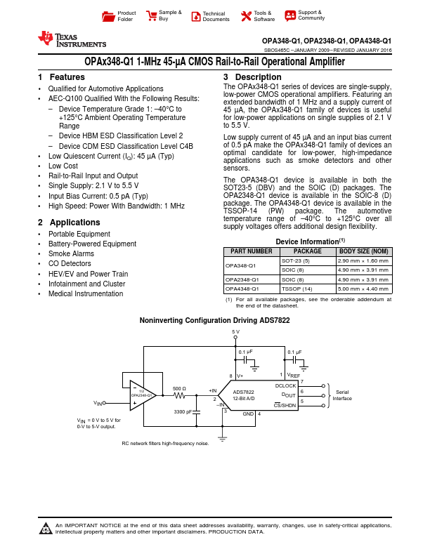 OPA348-Q1