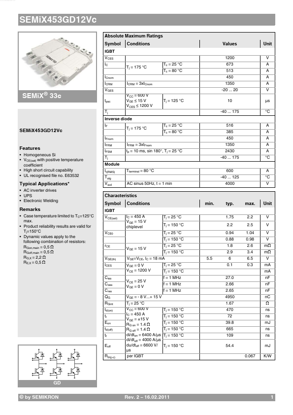 SEMIX453GD12VC