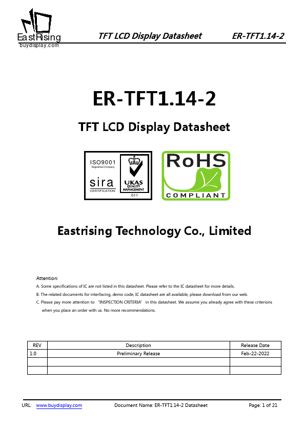 ER-TFT1.14-2 Datasheet Preview