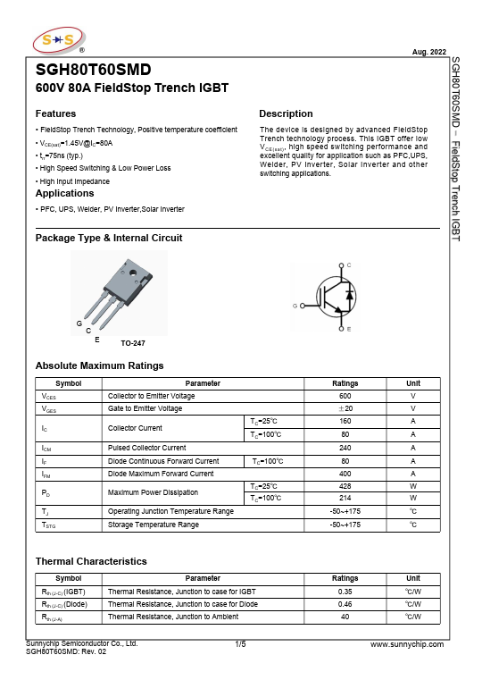 SGH80T60SMD Datasheet Preview