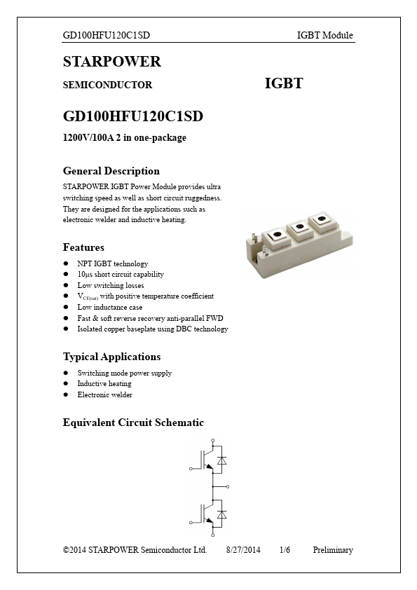 GD100HFU120C1SD Datasheet Preview