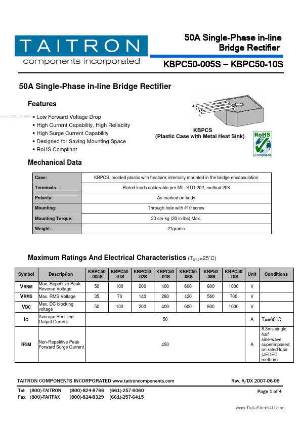 KBPC50-02S