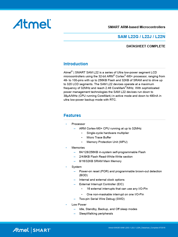 ATSAML22J18A-MUT