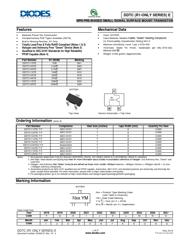 DDTC124TE