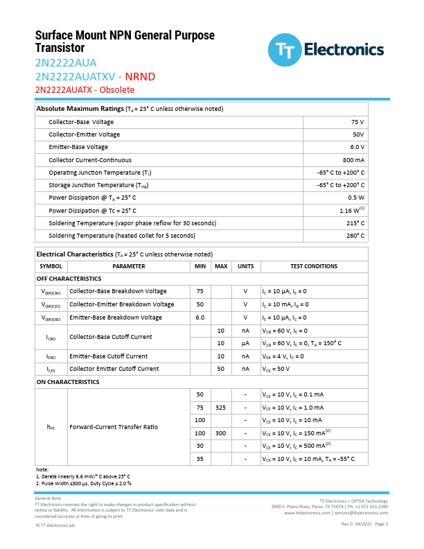 2N2222AUA