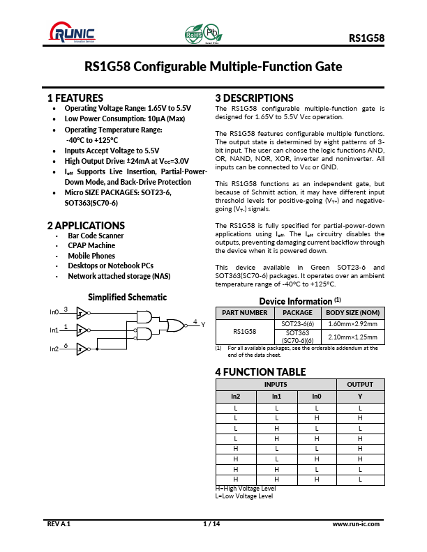 RS1G58 Datasheet Preview