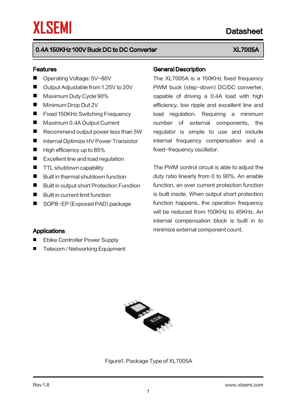 XL7005A Datasheet Preview