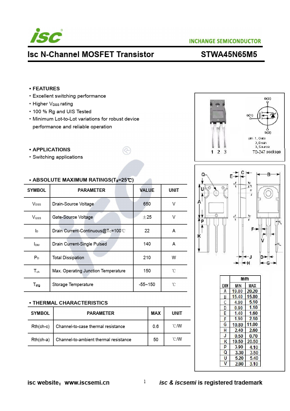 STWA45N65M5