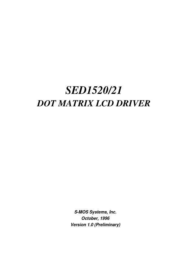 SED1521 Datasheet Preview