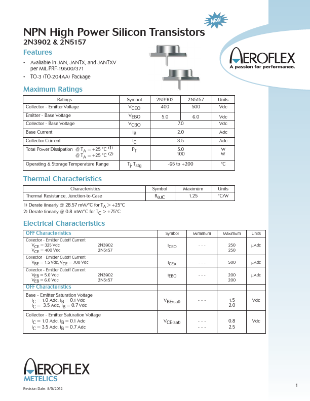 2N5157 Datasheet Preview