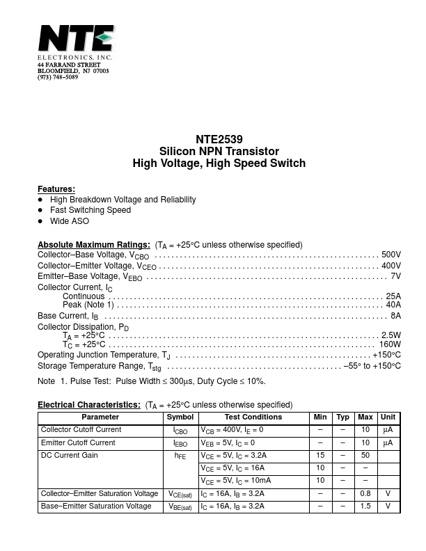 NTE2539