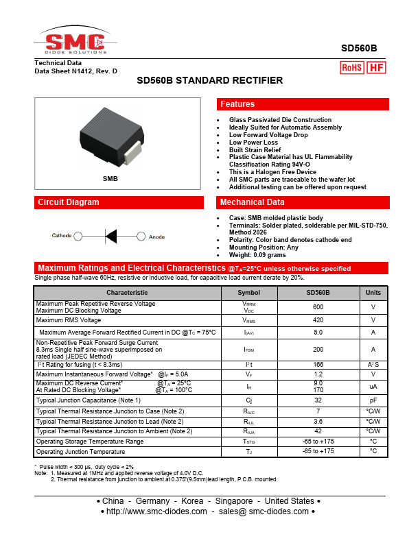 SD560B Datasheet Preview