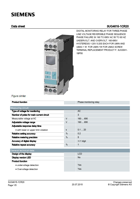 3UG4615-1CR20