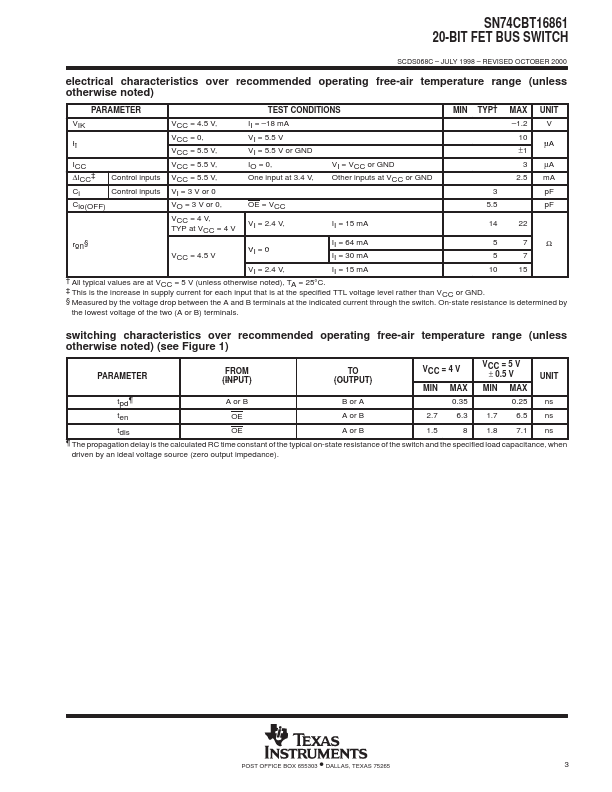 SN74CBT16861