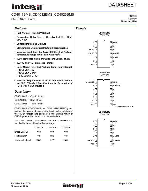 CD4023BMS