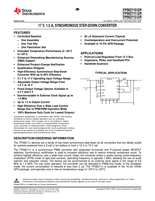 TPS62111-EP