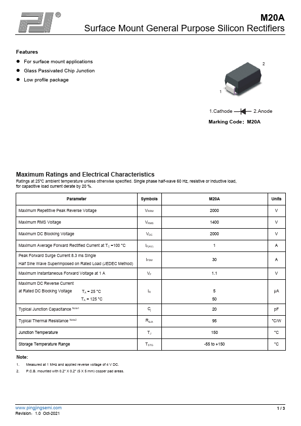 M20A Datasheet Preview
