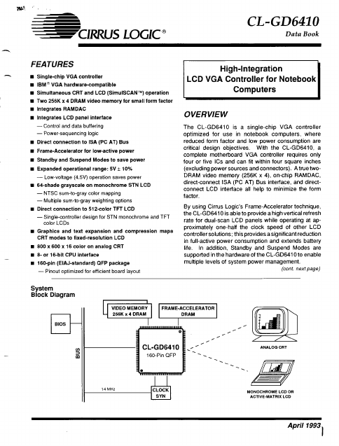 CL-GD6410 Datasheet Preview