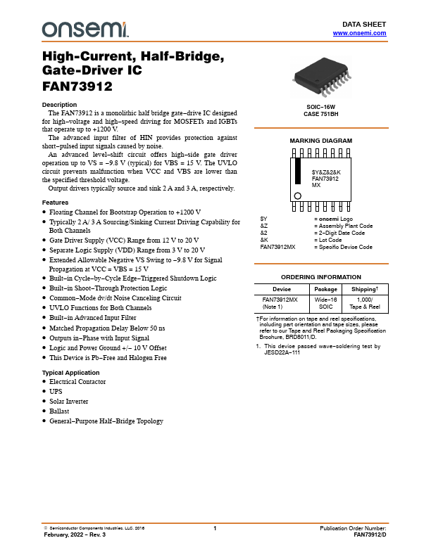 FAN73912 Datasheet Preview