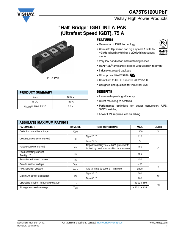 GA75TS120UPBF