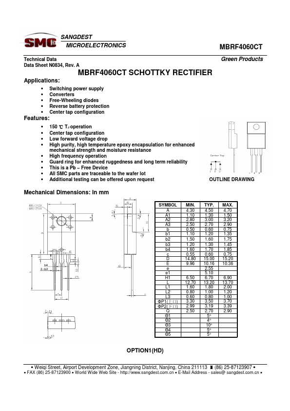 MBRF4060CT