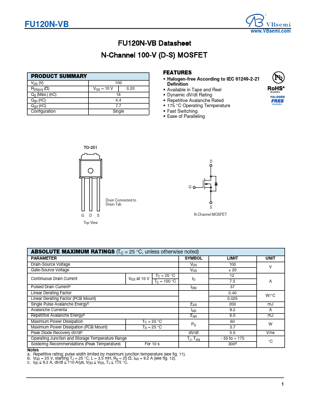 FU120N Datasheet Preview