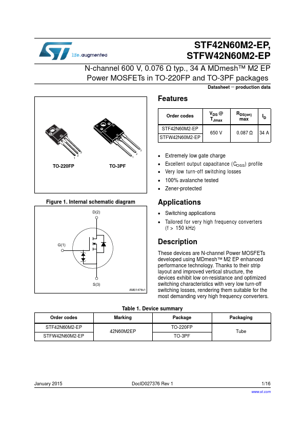 STFW42N60M2-EP